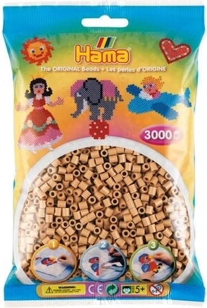 Hama midi iron-on beads – oak brown, 3000 pcs