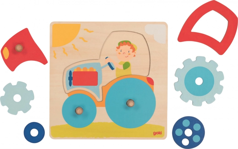 Goki puidust pusle traktor, 6 tükki