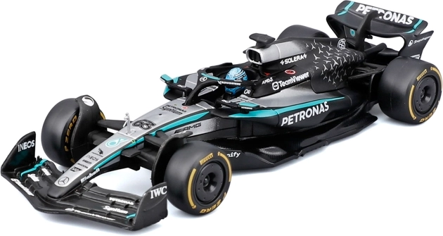 Bburago vormel 1 mudel Mercedes‑AMG Petronas W16 2025 George Russell akrüülkarbis (1:43)