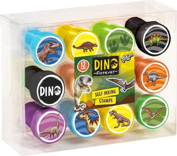 Dino self-inking stamps 12 pcs