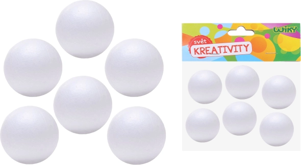 Dekoratiivsed polüstüreenkuulid 6 cm, 6 tk