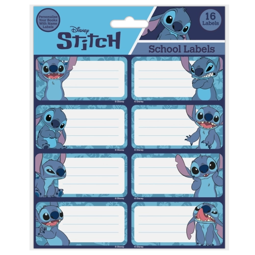 Lilo & Stitch notebook labels with Stitch