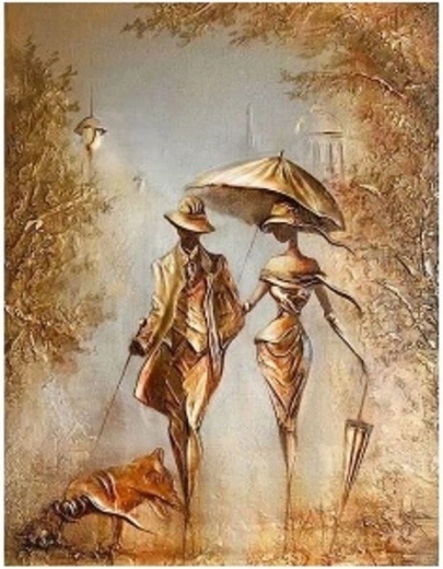Diamond Painting – Couple on a Stroll 30 × 40 cm