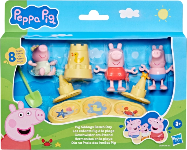 Hasbro Põrsas Peppa Pig õed-vennad rannas
