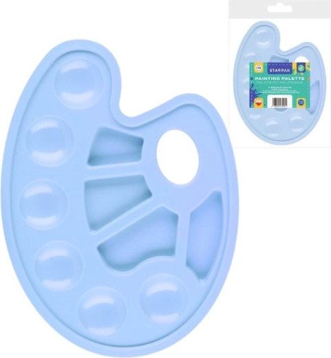 Sinine plastikust maalipalett 10 lahtriga – 1 tk