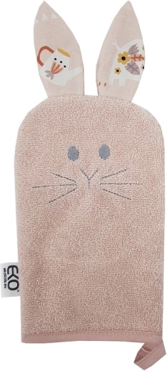 EKO puuvillane pesulapp kõrvadega Bunny rose pink 20 × 15 cm