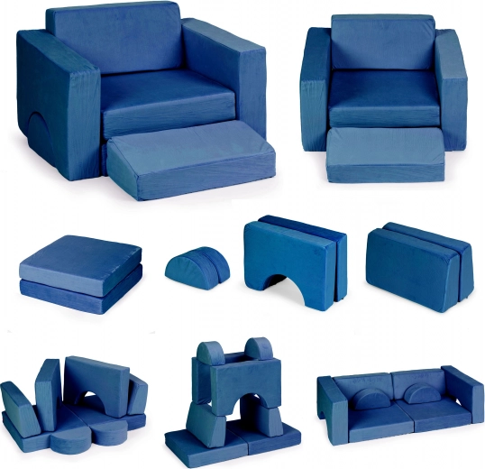 Modulaarne laste tugitool 8 padjaga ECOTOYS – sinine
