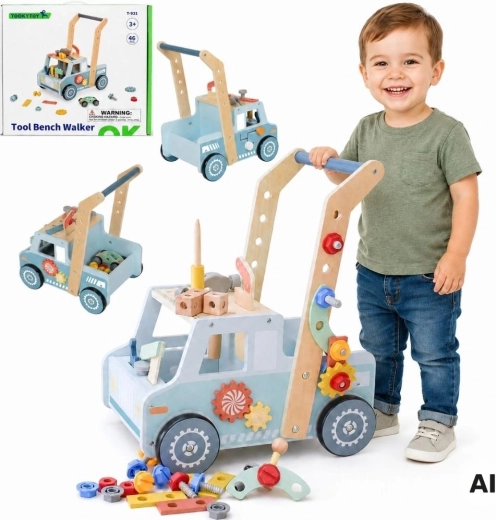 Wooden Walker with Workshop TOOKY TOY