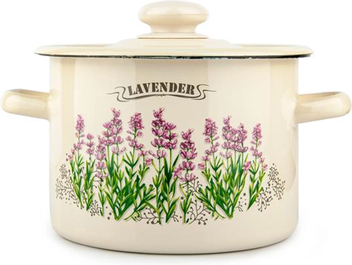 Emailpott kaanega Lavendel 4,5 l