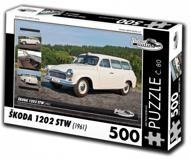 Puzzle RETRO-AUTOD Škoda 1202 STW sanitaarauto (1961) – 500 tükki