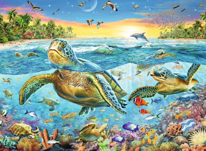 Ravensburger pusle „Uju merikilpkonnadega” 100 tükki