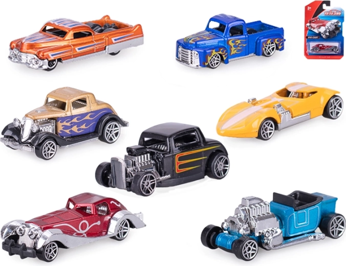 Metallist võidusõiduauto 8 cm vabajooksuga