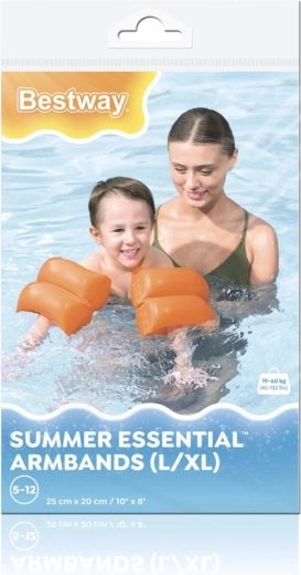 Laste täispuhutavad ujumiskäerõngad BESTWAY, oranžid 25 × 20 cm