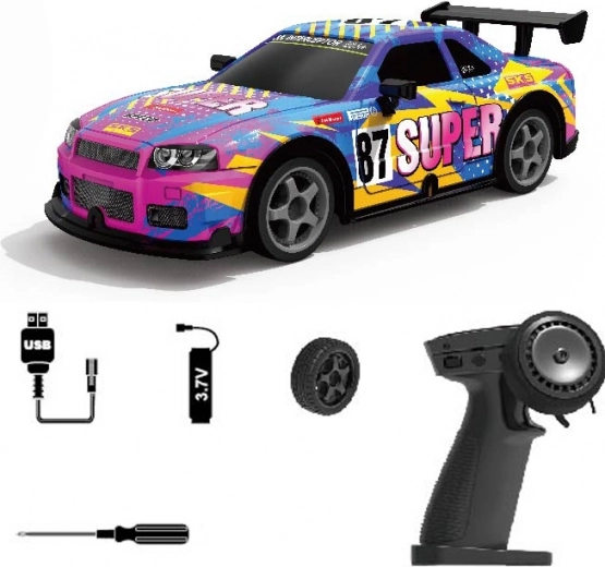 Super driftiv valgusefektidega RC auto 20 cm