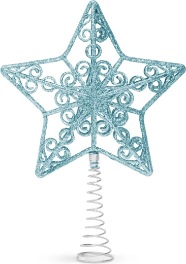 Light Blue Star for the Top of a Christmas Tree