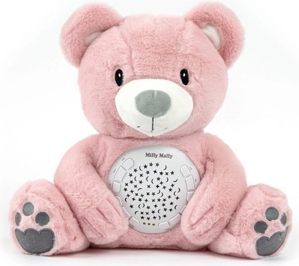 Plüüsist kaisukaru projektori ja hällilauludega MILLY MALLY Bear roosa