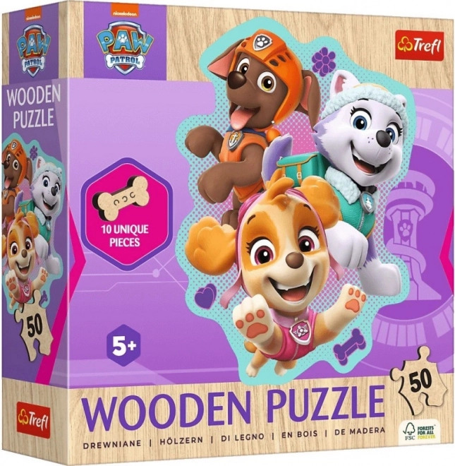 Wooden Puzzle Paw Patrol 50 Pieces