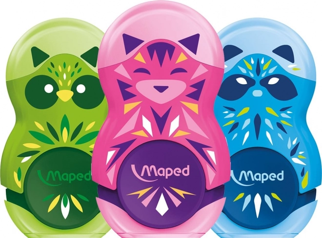 MAPED Loopy Mini Cute sharpener with eraser, assorted colors