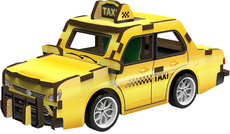 2Kids Toys 3D wooden taxi model kit