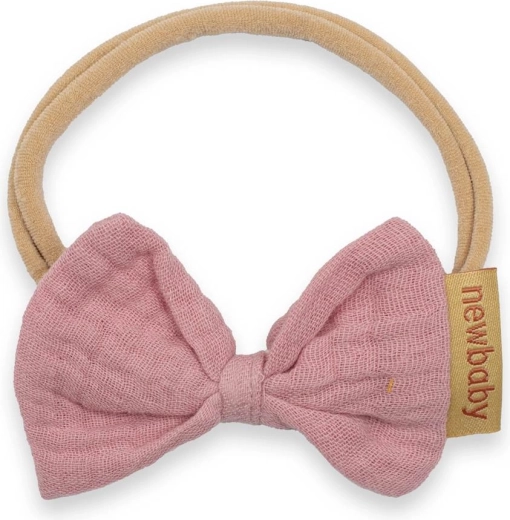 Headband for infants New Baby pink muslin