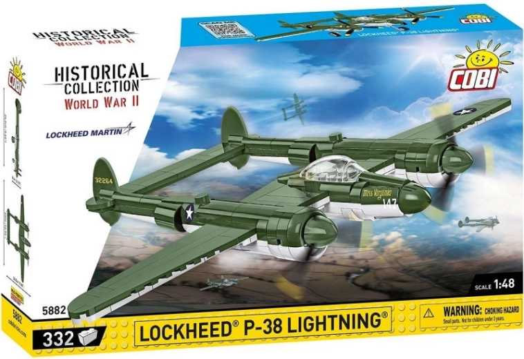 LOCKHEED P-38 Lightning lennuki ehituskomplekt – 332 detaili