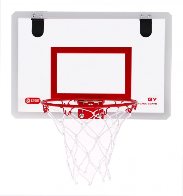 Electronic over-the-door backboard set with ball and pump