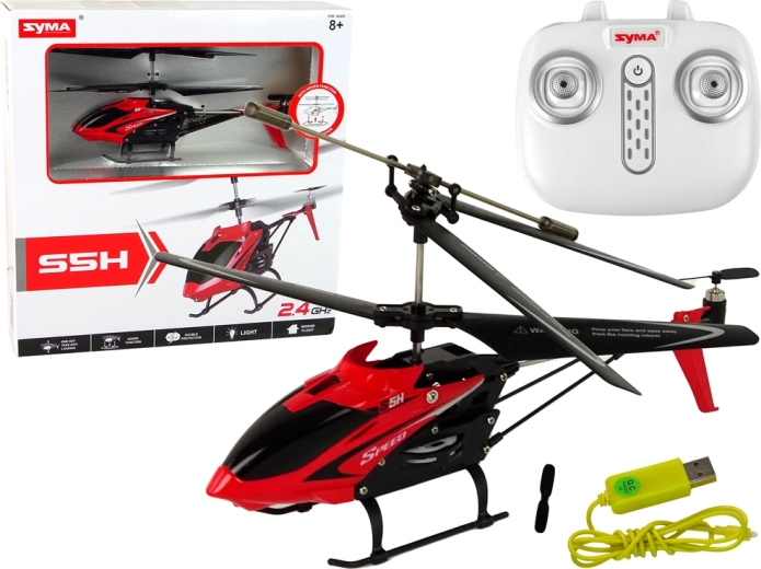 RC helikopter SYMA S5H 2.4G punane