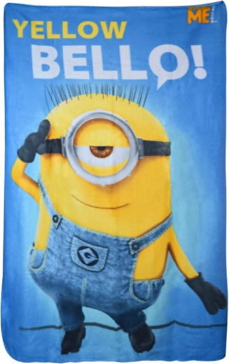 Fliistekk Minions yellow bello! 100 × 150 cm