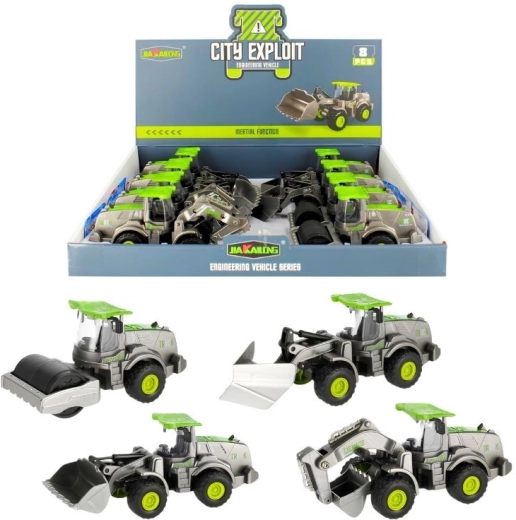 Construction vehicle for kids – 4 types (excavator, bulldozer, roller, loader)