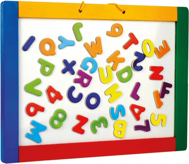 Bino magnetic double-sided hanging board with letters