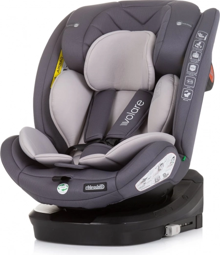 Turvatool CHIPOLINO Volare i-Size 40–150 cm, Isofix, 360° pöörlev, Granite