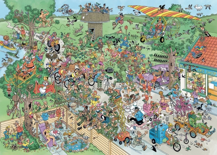 Puzzle JUMBO Jan van Haasteren Linnuvaatlus 1000 tükki