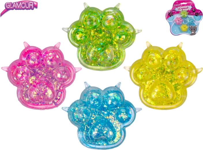 Glamour mini venivad juuksekummid kassikäpa motiiviga Sugar (4 tk)