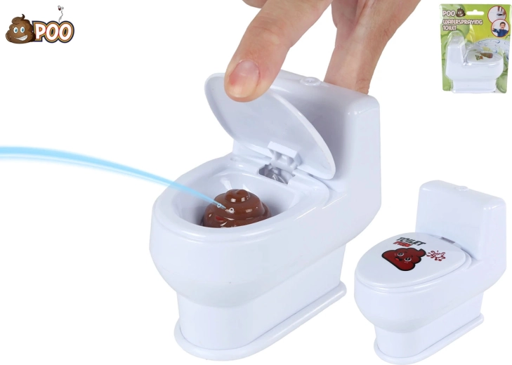 Prank toilet spraying water 10 cm with poop