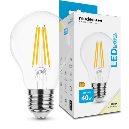 Modee Smart Lighting LED Filament Globe Bulb E27 4 W Neutral White