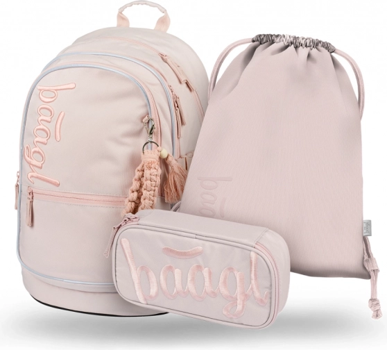 Baagl koolikomplekt Core Creamy – seljakott, pinal ja kotike