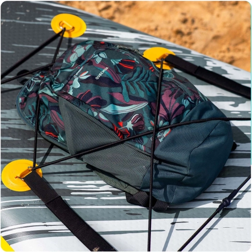 Practical gear attachment with cargo bungee