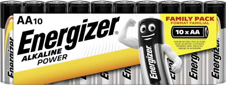 Energizer Alkaline Batteries AA LR6 Family Pack 10 pcs