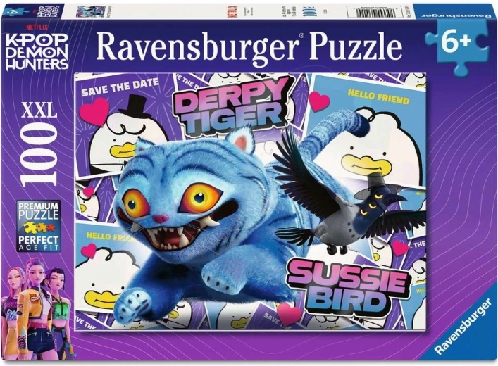 Ravensburger puzzle K-pop: Crazy Tiger and Bird Sussie XXL 100 pieces