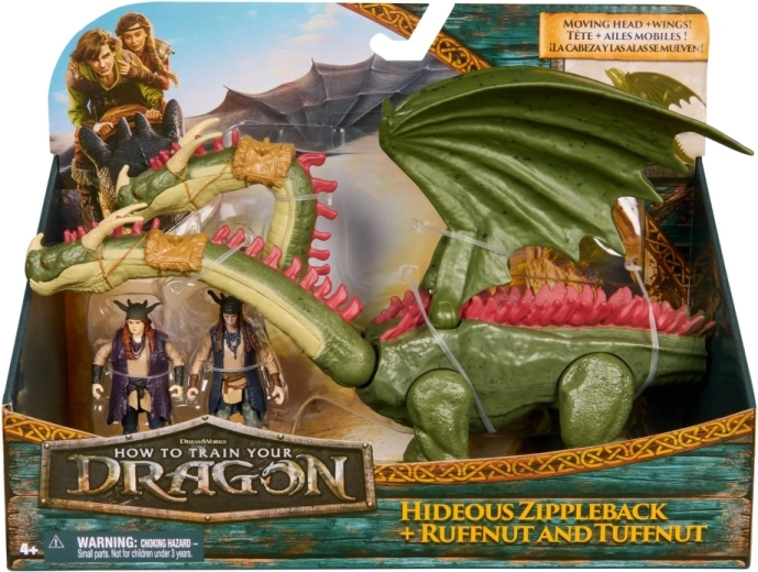 How to Train Your Dragon – Zippleback Dragon and Twins Ruffnut and Tuffnut Action Set