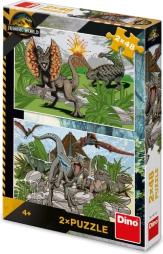 Jurassic Worldi laste pusle 2×48 tükki