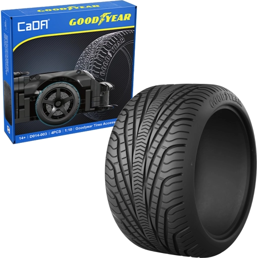CaDA litsentsitud GOODYEAR rehvide komplekt 1:10 RC- ja staatilistele mudelitele, 4 tk