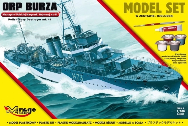 ORP Burza Ship Model – Polish World War II destroyer 1:400 kit