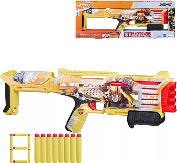 Hasbro Nerf Transformers Bumblebee lõhkaja 8 Elite-noolega