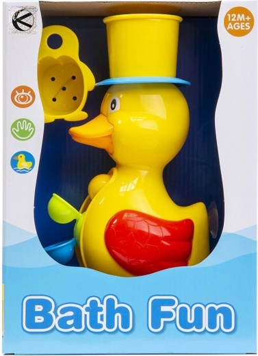 Colorful bath duck with suction cups - 1 piece