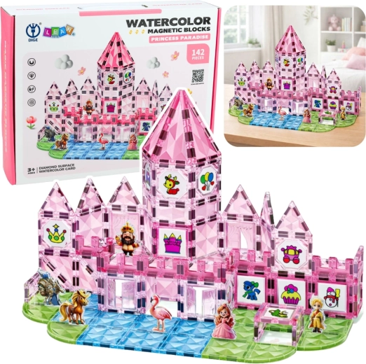 Magnetic Building Set – Princess Castle, 142 pieces