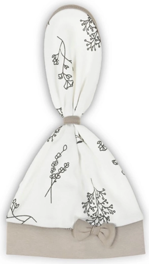 Baby cotton bandana-style cap Nicol Ella white