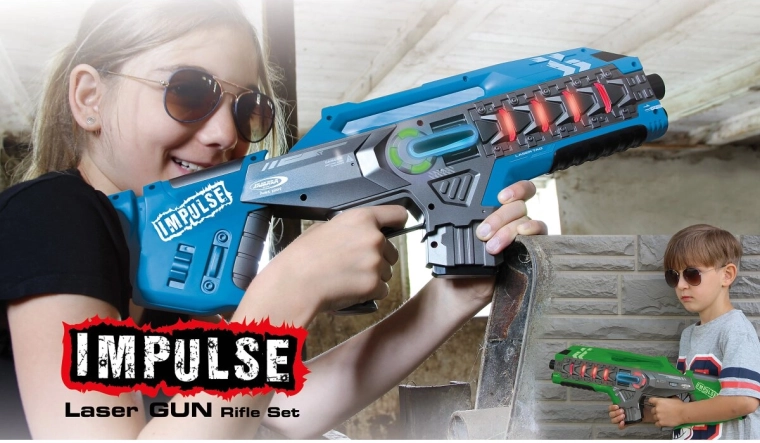 Impulse laserrelvade komplekt (sinine/roheline)