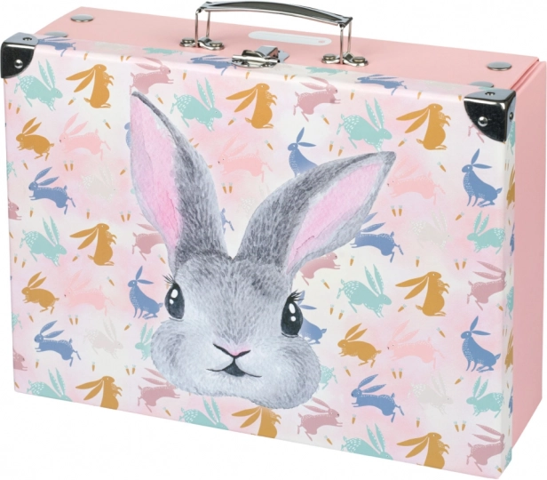 Kokkupandav koolikohver Bunny metalltugevdustega