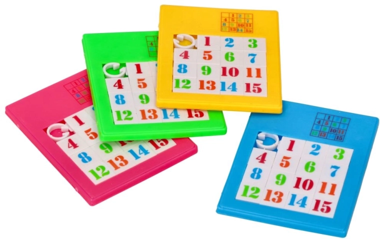 Logic sliding number puzzle game - 1 piece